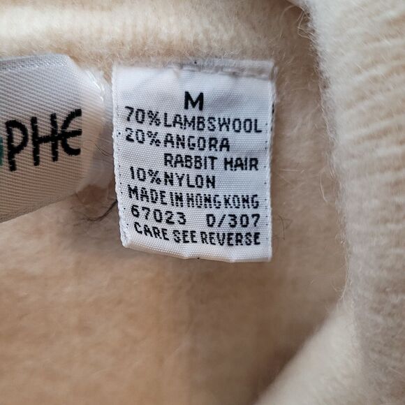 Apostrohe Girls Lambswool Blend Sweater Size M Cream Ivory Pearl Buttons - Picture 4 of 6